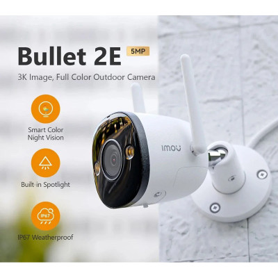 Camera Wifi ngoài trời IMOU IPC-F52FP 5MP-Có màu ban đêm-Angten đôi - Chống nước IP67-hàng chính hãng