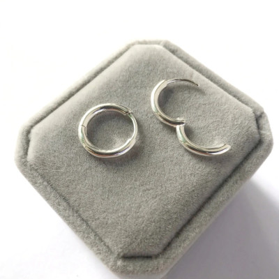 Bông Tai Khuyên Tai Bạc 925 Tròn Trơn BẠC HIỂU MINH HT360