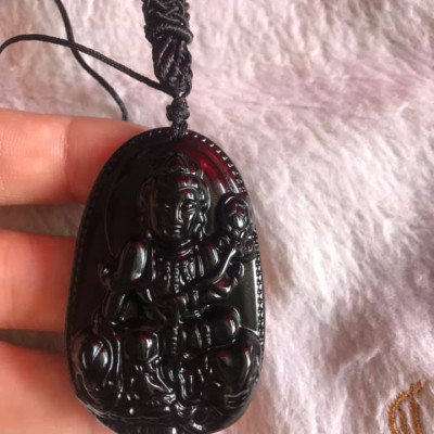 Mặt Phật Độ Mệnh PHỔ HIỀN TRÊN LƯNG VOI ĐÁ MÃ NÃO ĐEN CAO 52MM NGANG 33M NAM THÌN TỴ	 	