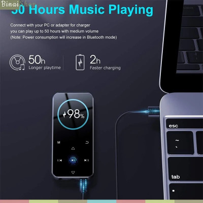 Ruizu D19 - Máy Nghe Nhạc Lossless Siêu Mỏng, Bluetooth 5.0, FM Radio, Thời Lượng Pin 50 Giờ, Bộ Nhớ Trong 16GB - Hàng Chính Hãng
