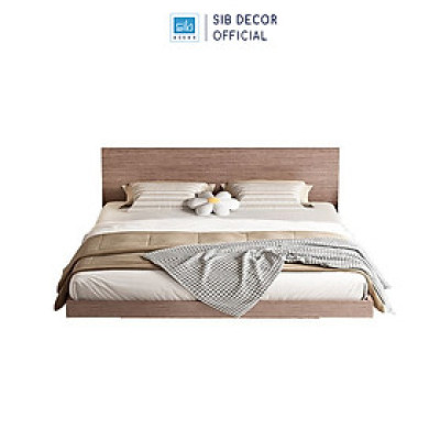Giường Ngủ Tatami Tối Giản Hiện Đại Màu Walnut SIB Decor GN32