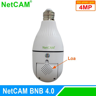 Camera IP WiFi Quay quét 360 độ NetCAM BNB4.0, Độ phân giải 4.0MP, Báo Động Thông Minh, Cảnh Báo Âm Thanh - Hàng chính hãng
