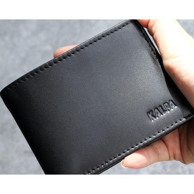 Ví nam Kalpa da bò màu đen MMVDD001 
