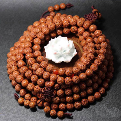 VÒNG CHUỖI 108 HẠT BỒ ĐỀ KIM CANG NEPAL TỰ NHIÊN MÀI NHẴN 12ly