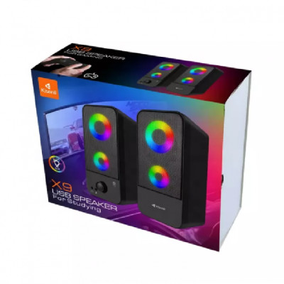 Loa 2.0 Kisonli X9 Black LED - JL - HÀNG CHÍNH HÃNG