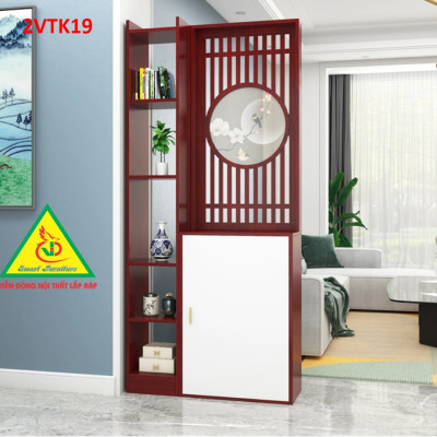 Tủ kệ trang trí kiêm vách ngăn phòng khách , nhà bếp 2VTK19 - Nội thất lắp ráp Viendong Adv