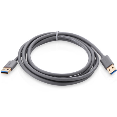 Dây USB 3.0 đực sang đực mạ vàng dài UGREEN US116 (Đen) - Hàng chính hãng