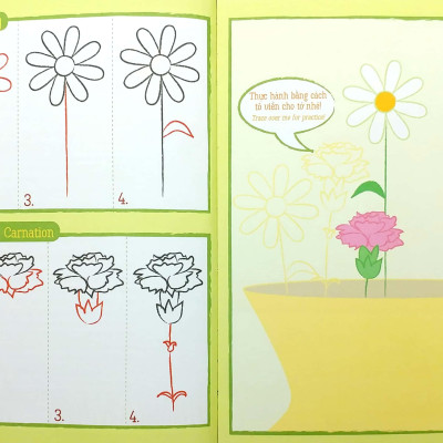 Họa Sĩ Tí Hon - Learn To Draw...   Flower Garden! - Nào, Ta Cùng Học Vẽ… Khu Vườn Hoa!