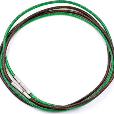Combo 2 sợi dây vòng cổ cao su - xanh lá + nâu DCSXLN1