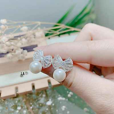 Bông tai bạc thời trang nụ đá treo cao cấp chất liệu bằng bạc s925 SA0085 - Bạc trang sức PKG