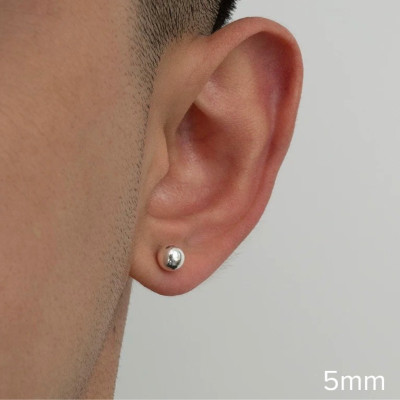 Khuyên Tai Nụ Bạc Unisex Chính Hãng Bạc Hiểu Minh HT386