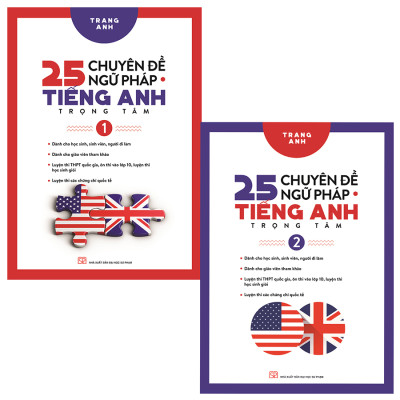 Combo 25 Chuyên đề ngữ pháp tiếng anh trọng tâm ( trọn bộ tập 1+2 )