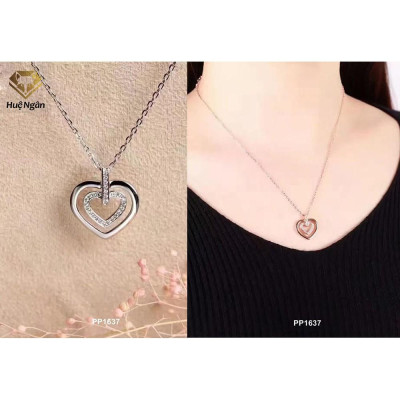 Dây chuyền bạc Ý 925 Huệ Ngân - Tim xinh PP1637