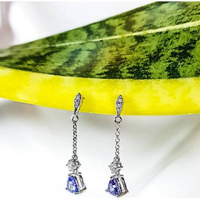 Bông tai đá Tanzanite LAT.186