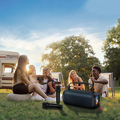 Loa Wiwu Thunder Wireless Speaker P17 cho các thiết bị kết nối bluetooth, âm thanh nổi, có 2 micro - Hàng chính hãng