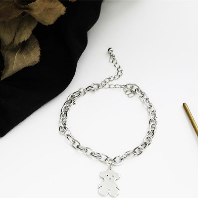 Lắc tay vòng tay xích gấu dễ thương phong cách cá tính