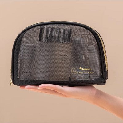 [Tặng Mặt nạ Dermal] Túi đựng mỹ phẩm cao cấp tiện lợi Care4u 22x6x13 cm