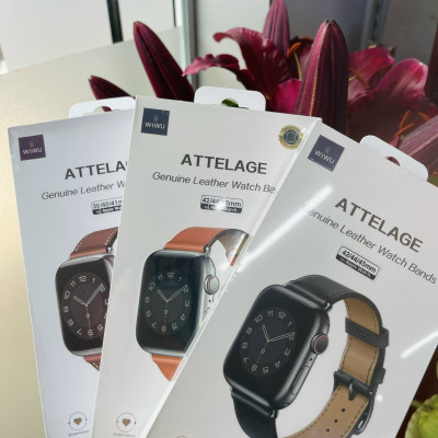 Dây Da Đồng Hồ Wiwu Attelage Genuine Leather Watch Bands Dành Cho Đồng Hồ Thông Minh Mềm, Nhẹ Và Dễ Dàng Tháo Lắp - Hàng Chính Hãng