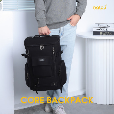 Balo sinh viên unisex CORE BACKPACK chính hãng NATOLI chất vải canvas kháng nước chống sốc nhiều ngăn thời trang cao cấp