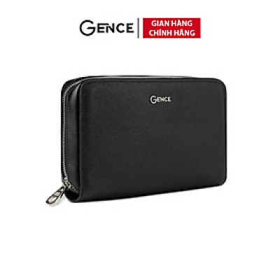 Ví Cầm Tay Clutch Da Nam Hàng Hiệu GENCE HT22 Chất Liệu Da Bò Cao Cấp Màu Đen