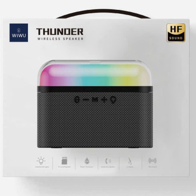 LOA WIWU THUNDER P60 CHO CÁC THIẾT BỊ KẾT NỐI BLUETOOTH, ÂM THANH NỔI, CÓ THỂ THAY ĐỔI MÀU SẮC - HÀNG CHÍNH HÃNG