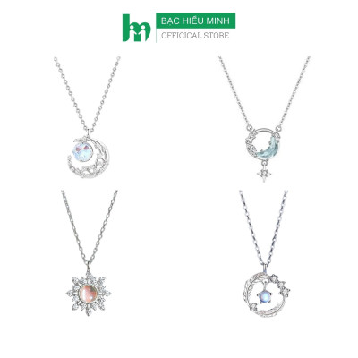 Dây Chuyền Bạc 925 Đá Moonstone Đổi Màu Bạc Hiểu Minh DMD541