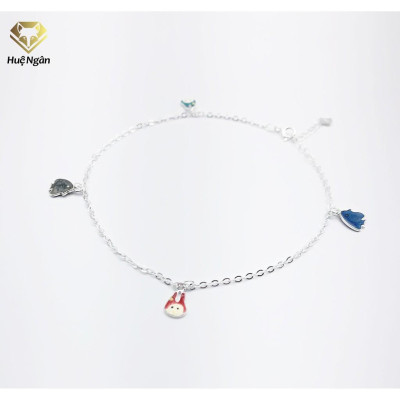 Lắc chân bạc Ý 925 Huệ Ngân- FISH and RABBIT RYBJ50033