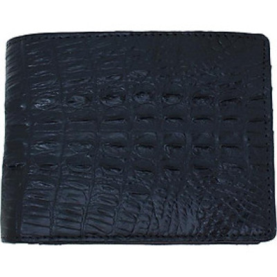 Ví nam da cá sấu BALZIO MWCROC B W02-BL