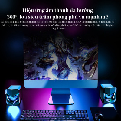 Loa Máy Tính Để Bàn, Âm Thanh Siêu Trầm, Dành Cho Học Online, Nghe Nhạc, Xem Phim - Hàng Chính Hãng