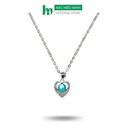 Dây Và Mặt Dây Chuyền Nữ Bạc Hiểu Minh DMD408BL trái tim