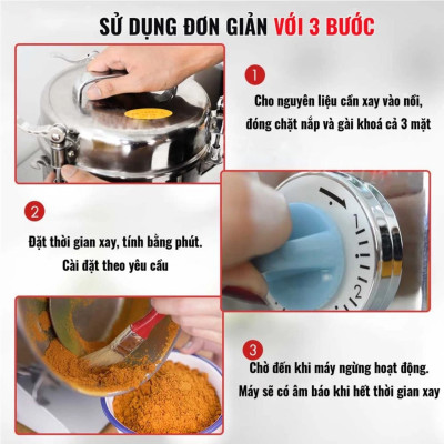 Máy xay Nghiền Đa Năng Bột Siêu Mịn Siêu Khỏe, Máy Xay Bột Khô  Công Suất 3000w