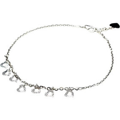 Lắc Chân Nữ Bạc Ý Bạc Hiểu Minh LC174 Hình Trái Tim