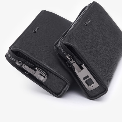 Ví Cầm Tay Clutch Nam Chính Hãng GENCE RB06 Da Bò Khóa Vân Tay Cao Cấp Màu Đen