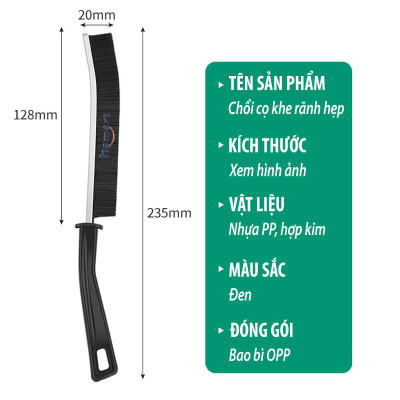 Bàn Chải Chà Khe Rãnh Chổi Cọ Viền Bếp Mép Bồn Rửa Chén Vệ Sinh Góc Tường Vòi Inox Có Lỗ Treo