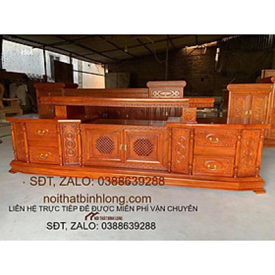 kệ tv gỗ gõ đỏ