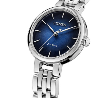 Đồng Hồ Nữ Citizen Eco-Drive Dây Thép Không Gỉ EM0990-81L - Mặt Xanh (Sapphire)