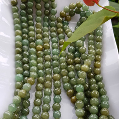 Vòng Chuỗi đeo Cổ hay niệm 108 hạt charm bi kiểu màu vàng Đá cẩm thạch tự nhiên Chuỗi cổ hạt size 7mm xanh ngọc dầu bóng mượt đẹp nữ đeo cổ nhẹ nhàng mát của đá tự nhiên tâm bình yên Món quà tặng Mẹ và người thân ý nghĩa và cho chính bản thân mình ạ