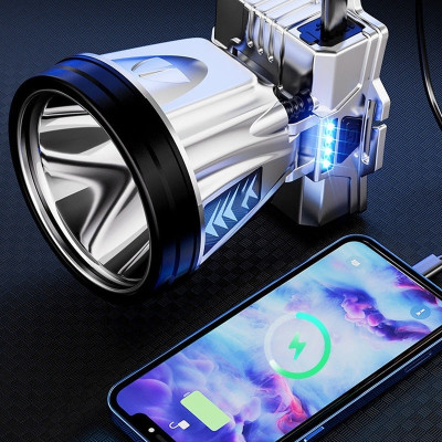 Đèn pin đội đầu siêu sáng T998 chiếu xa 800m Chống nước mẫu mới 2025 đèn pin siêu khoẻ có thể sạc ngược cho điện thoại