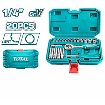 BỘ 20 ĐẦU TUÝP 1/4 INCH TOTAL THT141201 - HÀNG CHÍNH HÃNG