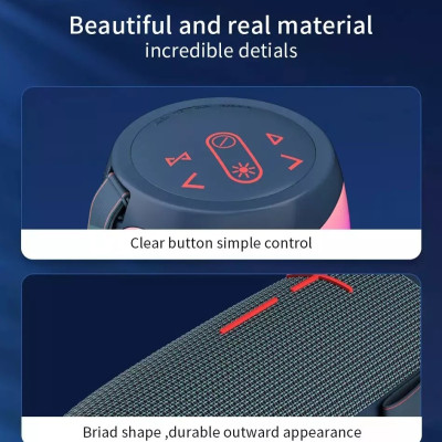 Loa bluetooth thể thao chống nước chuẩn IPx6 hiệu WIWU Thunder P40 trang bị đèn LED đổi màu, hỗ trợ Bluetooth 5.0, có jack âm thanh AUX 3.5mm, thời gian nghe nhạc lên đến 6h - hàng nhập khẩu