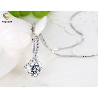 Dây chuyền bạc Ý 925 Huệ Ngân - Giọt sương PP1712