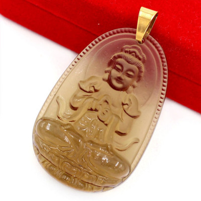 Mặt Phật Đại Nhật Như Lai đá Obsidian size nhỏ 3cm - phật bản mệnh tuổi Mùi, Thân