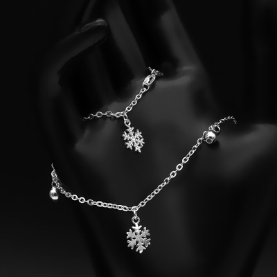 Lắc Chân Nữ Bạc Hiểu Minh LC128 bạc ta