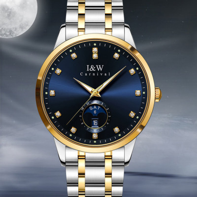 Đồng hồ nam chính hãng IW Carnival  IW625G-2 ,kính sapphire,chống xước,chống nước 50m,Bh 24 tháng,máy cơ (automatic)