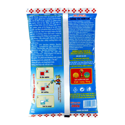 Combo 2 gói bột thông tắc bồn cầu bể phốt Hando 300Gr 