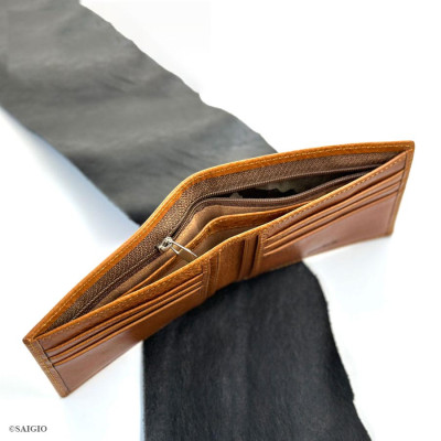 Ví Da Nam Hàng Hiệu HERITAGE Siêu Bền Bỉ, Size Trung, Thiết Kế Cổ Điển, Đơn Giản, Dáng Ngang - Gập 2, Đựng Tiền và Thẻ ATM Tiện Dụng - Hàng Chính Hãng SAIGIO