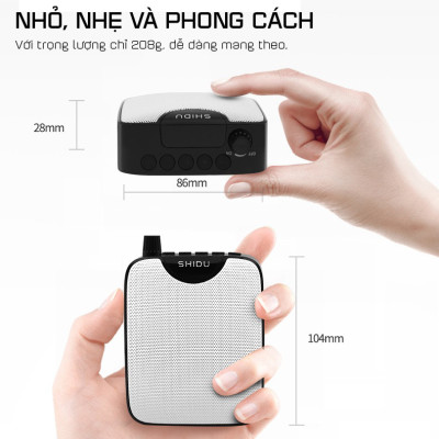 Máy Trợ Giảng Không Dây Shidu SD-M500 UHF Kèm Micro Cài Áo Có Dây - Hàng Chính Hãng