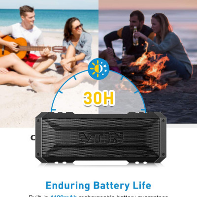 Loa Di Động Bluetooth Vtin 20W Chơi Nhạc Đàm Thoại 25h Chống nước IPX6 - Hàng chính hãng
