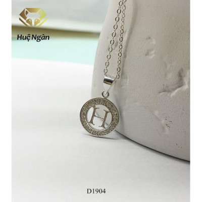 Dây chuyền bac Ý 925 Huệ Ngân - H Heart Biểu tượng trái tim D1904