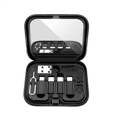 Cáp sạc nhanh 3A 60W, truyền dữ liệu đa năng 6 trong 1 cao cấp phù hợp các mẫu điện thoại hiện nay - hàng nhập khẩu